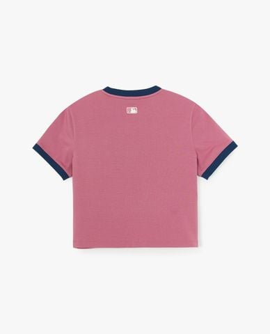 MLB - Áo croptop nữ cổ tròn tay ngắn Varsity Linger Slim