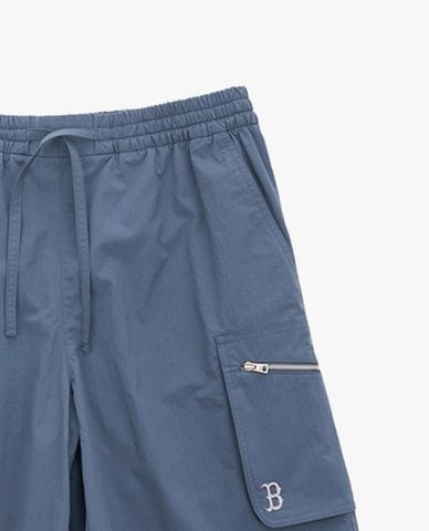 MLB - Quần short unisex ống rộng phối dây rút