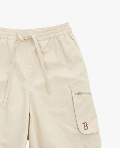 MLB - Quần short unisex ống rộng phối dây rút