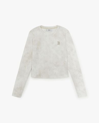 MLB - Áo croptop nữ cổ tròn tay dài Monogram Tie Dye