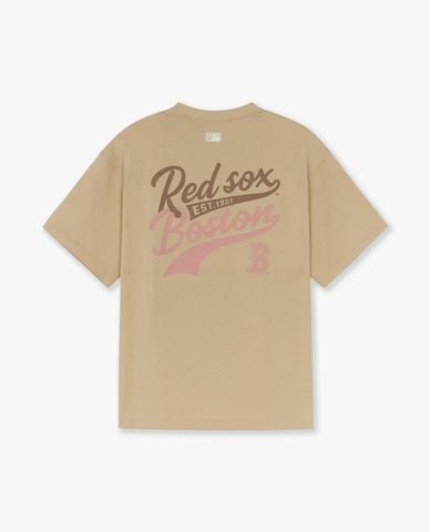 MLB - Áo thun unisex cổ tròn tay ngắn Varsity Cursive Over Fit