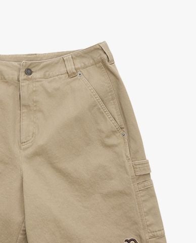 MLB - Quần short unisex ngang gối phối logo