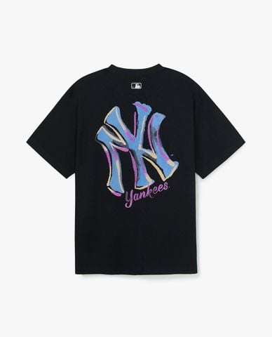 MLB - Áo thun unisex cổ tròn tay ngắn phối logo