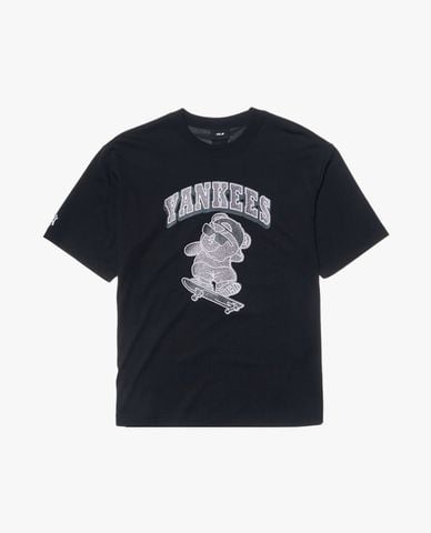 MLB - Áo thun unisex cổ tròn tay ngắn trẻ trung