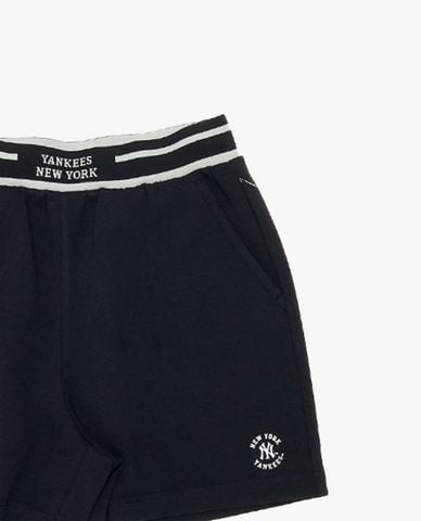 MLB - Quần short ngắn nữ lưng thun kẻ sọc