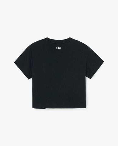 MLB - Áo croptop nữ cổ tròn tay ngắn Basic