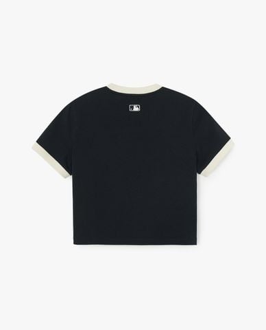 MLB - Áo croptop nữ cổ tròn tay ngắn Varsity Linger Slim