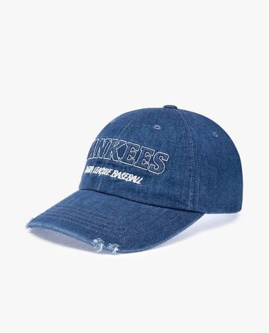 MLB - Nón bóng chày unisex Denim Embossed