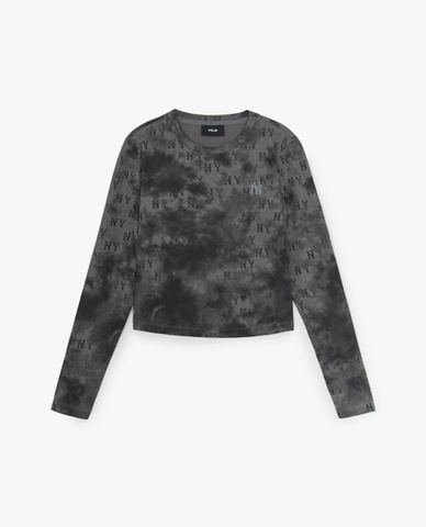 MLB - Áo croptop nữ cổ tròn tay dài Monogram Tie Dye