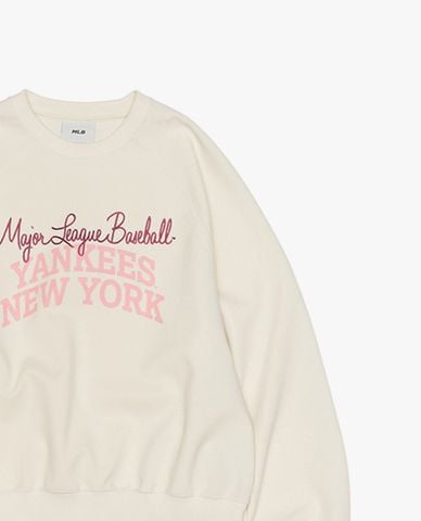 MLB - Áo sweatshirt unisex cổ tròn tay dài in chữ