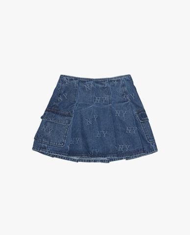 MLB -  Chân váy denim mini phối túi