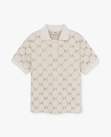 MLB - Áo polo nữ Dia Monogram Jacquard