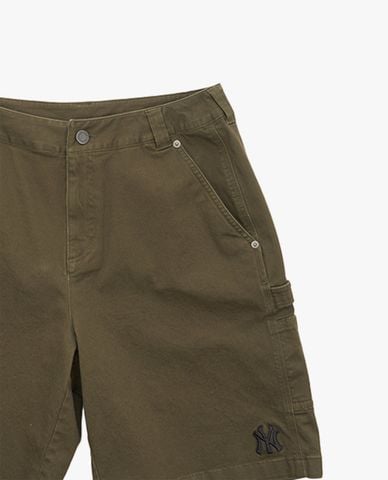 MLB - Quần short unisex ngang gối phối logo