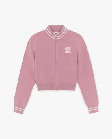MLB - Áo khoác croptop nữ dệt kim Classic Monogram