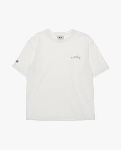 MLB - Áo thun unisex cổ tròn tay ngắn in logo