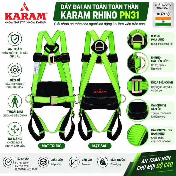 Dây Đai An Toàn KARAM Rhino PN31