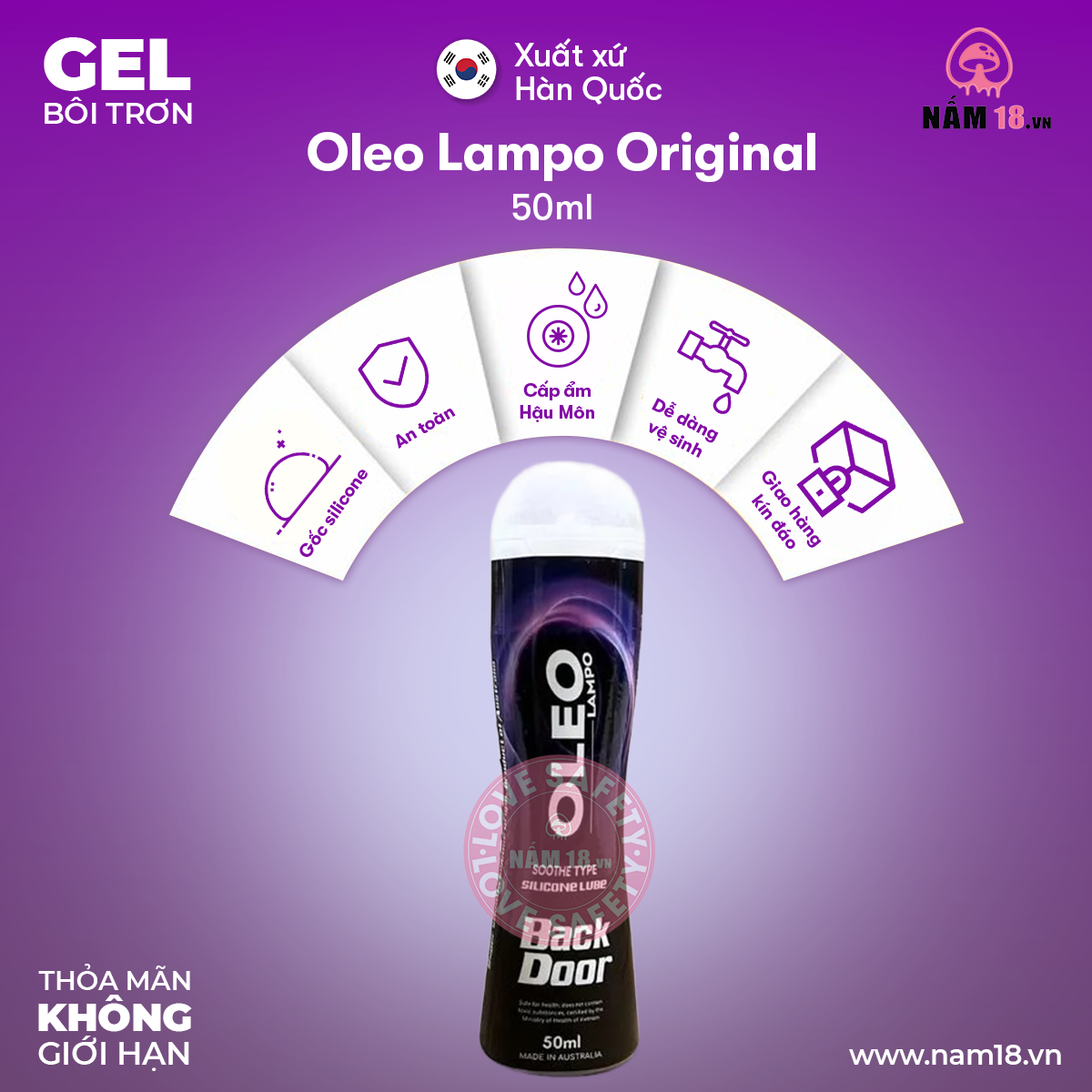 Gel Bôi Trơn Hậu Môn Oleo Lampo Back Door
