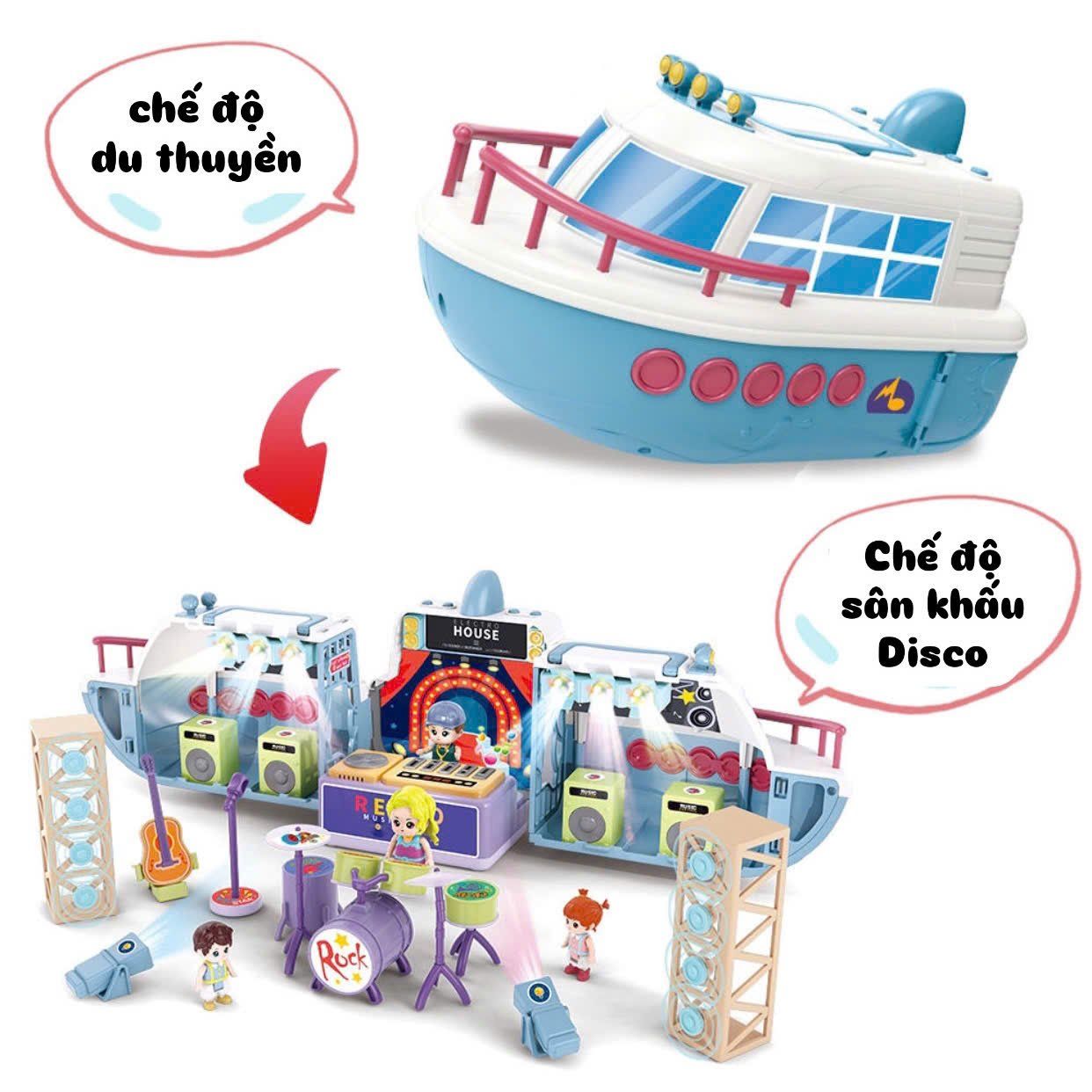 Đồ chơi nhập vai : Đồ Chơi Du Thuyền Biến Hình Sân Khấu Nhạc Disco – Yacht Disco Stage, 3ages+, No. G0022