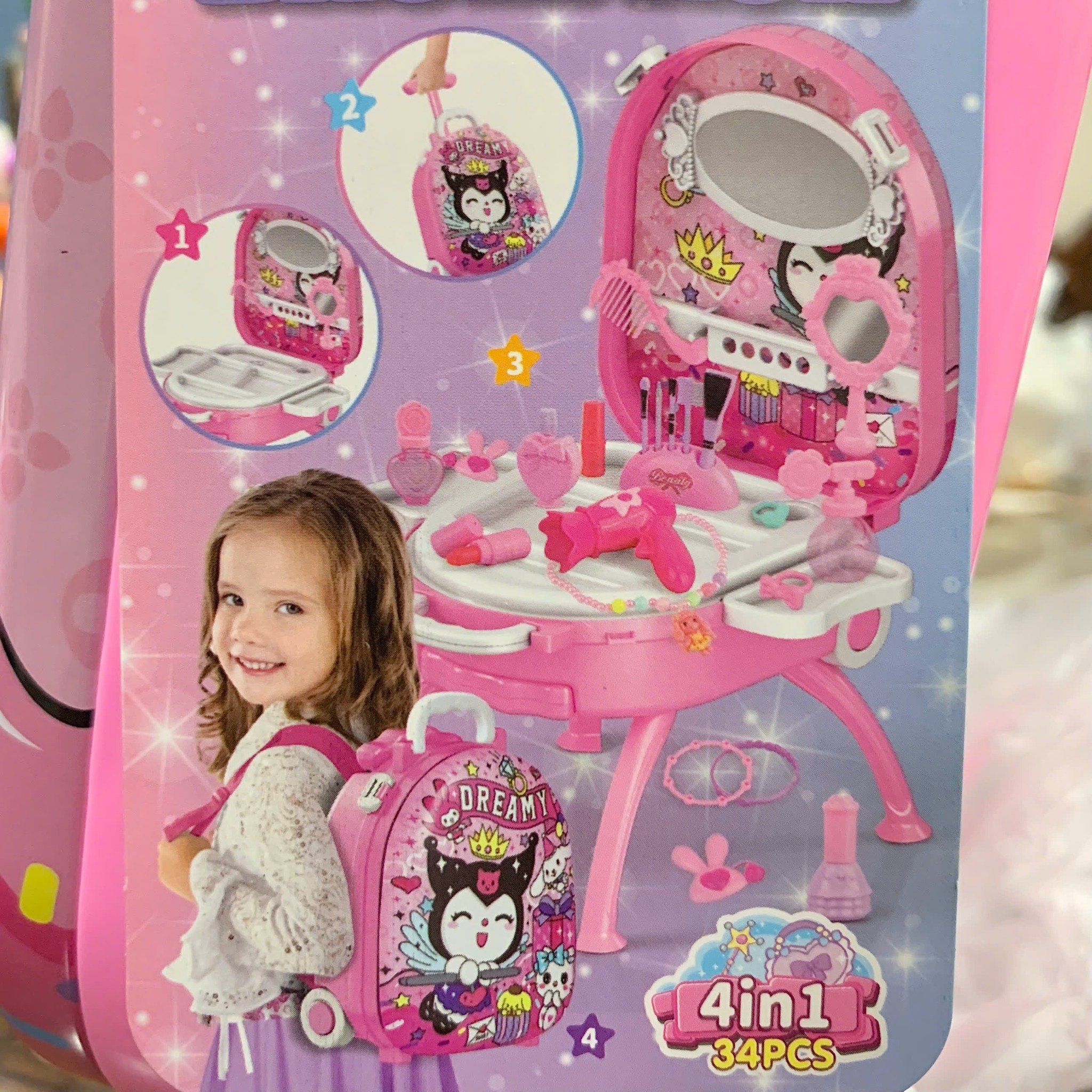 Đồ chơi nhập vai : Bộ đồ chơi vali trang điểm Kuromi & Ngựa Pony, 3ages+, No. DL-9907,9909