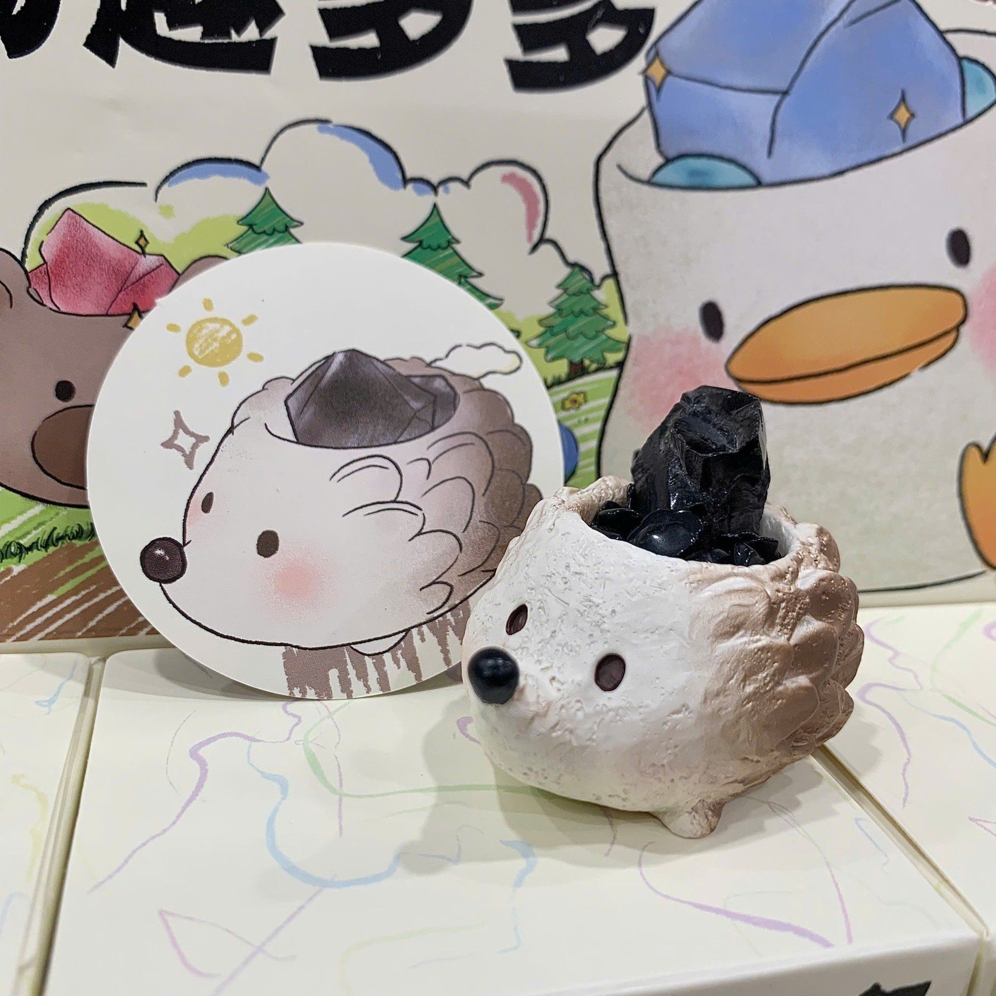 BLINDBOX : Mô hình các mẫu động vật dễ thương & đá pha lê, 15ages+, No. W1244-3