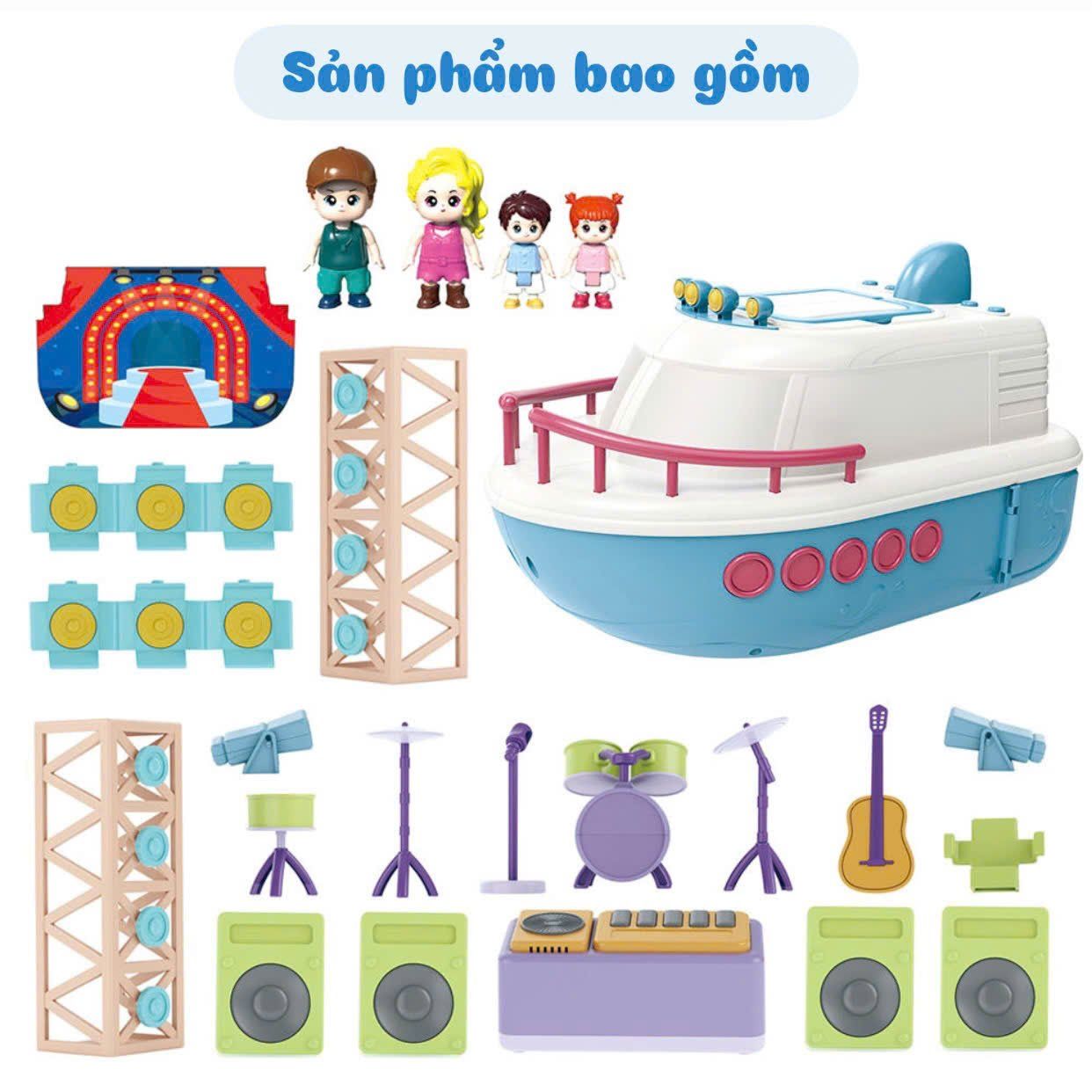 Đồ chơi nhập vai : Đồ Chơi Du Thuyền Biến Hình Sân Khấu Nhạc Disco – Yacht Disco Stage, 3ages+, No. G0022