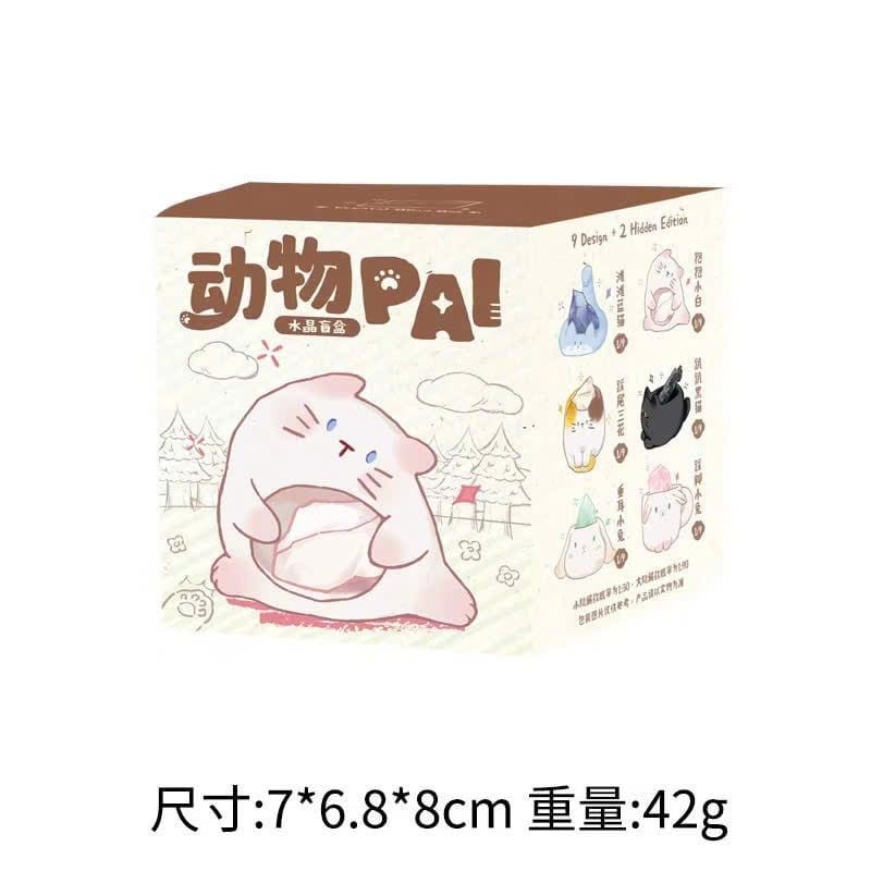 BLINDBOX : Mô hình Mèo Pal kèm Đá Pha Lê xinh xắn, 15ages+, No. W1244-4