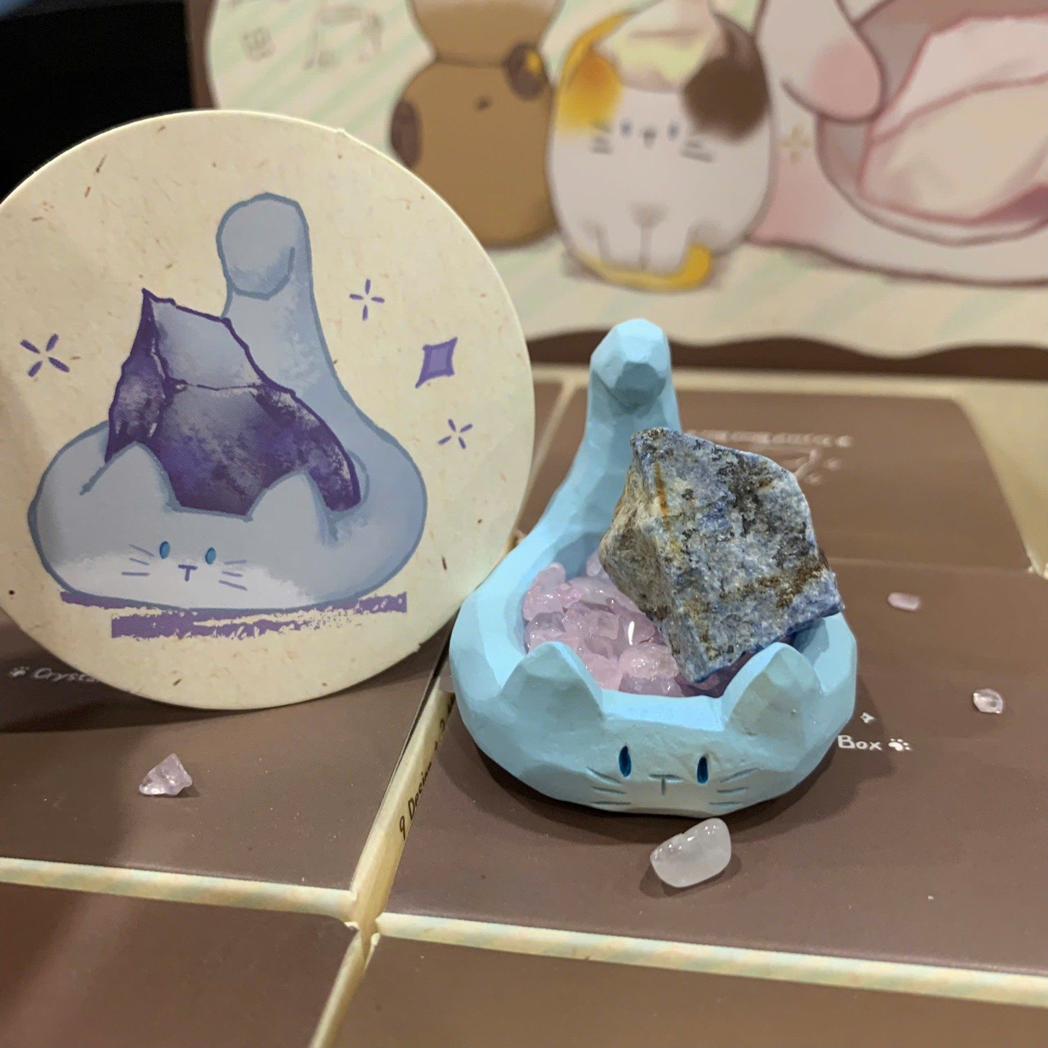 BLINDBOX : Mô hình Mèo Pal kèm Đá Pha Lê xinh xắn, 15ages+, No. W1244-4