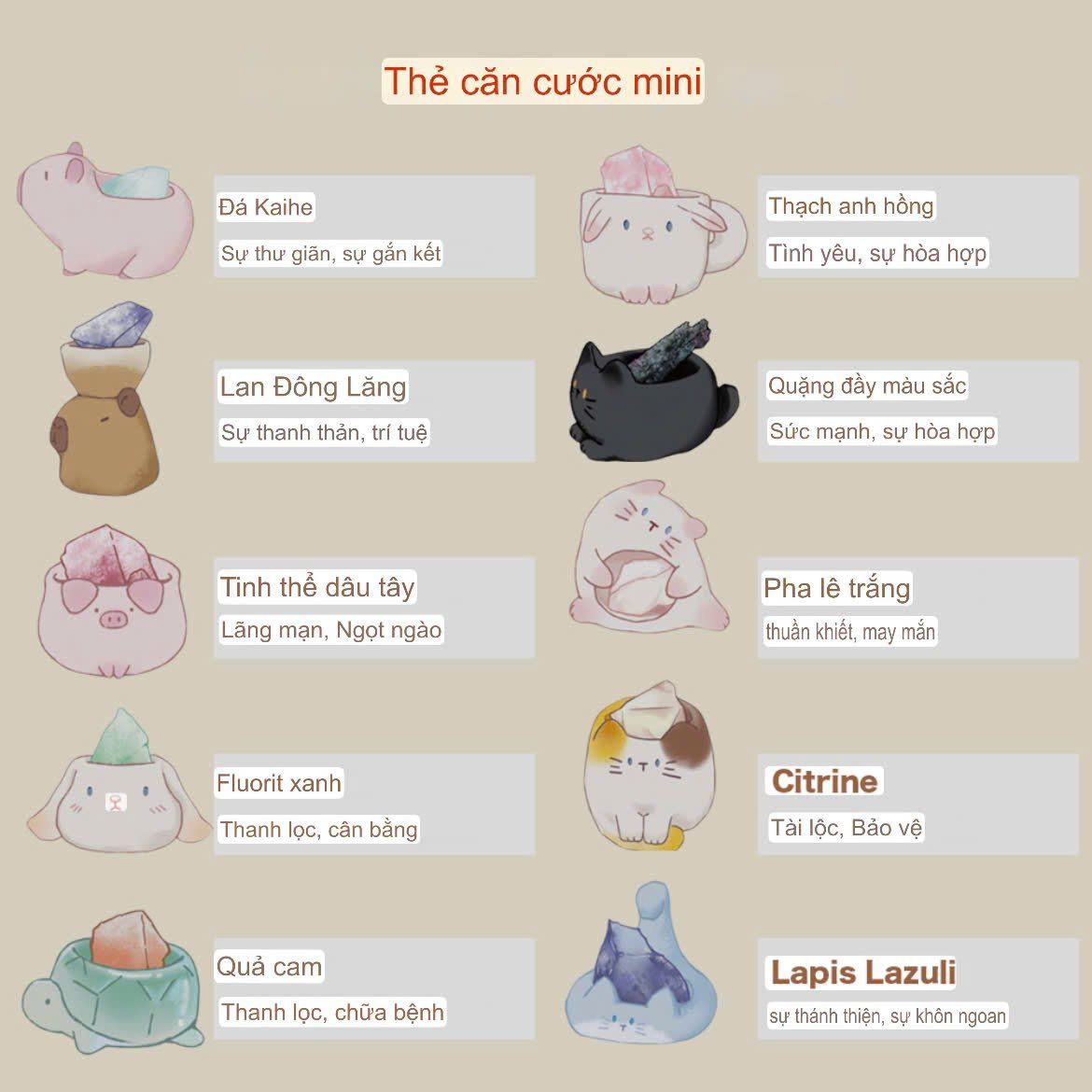 BLINDBOX : Mô hình Mèo Pal kèm Đá Pha Lê xinh xắn, 15ages+, No. W1244-4