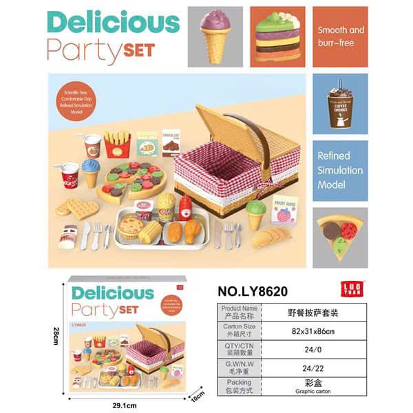 Đồ chơi nhập vai : Bộ Đồ Chơi Giả Lập Tiệc Dã Ngoại Delicious Party Set, 3ages+, No. LY8620
