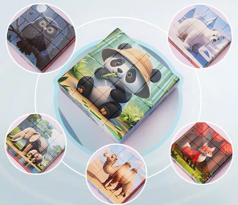 Đồ chơi xếp hình : Khối nam châm từ tính 6 mẫu khác nhau, khối 3D siêu thú vị cho bé, No. JM850-57