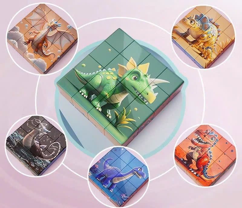 Đồ chơi xếp hình : Khối nam châm từ tính 6 mẫu khác nhau, khối 3D siêu thú vị cho bé, No. JM850-57