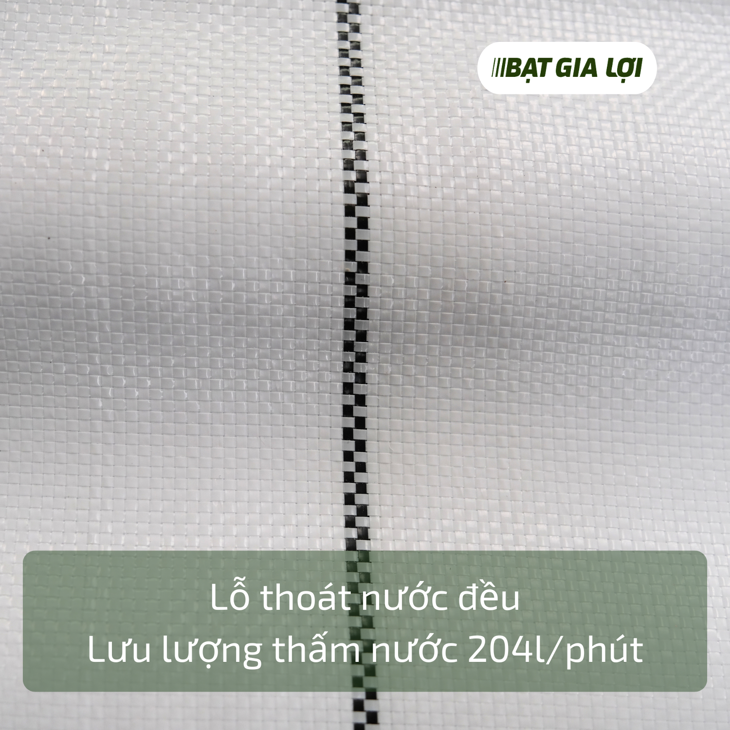 Bạt Phủ Gốc Cây Đục Lỗ 180gr/m2 Trắng - 1mx5m