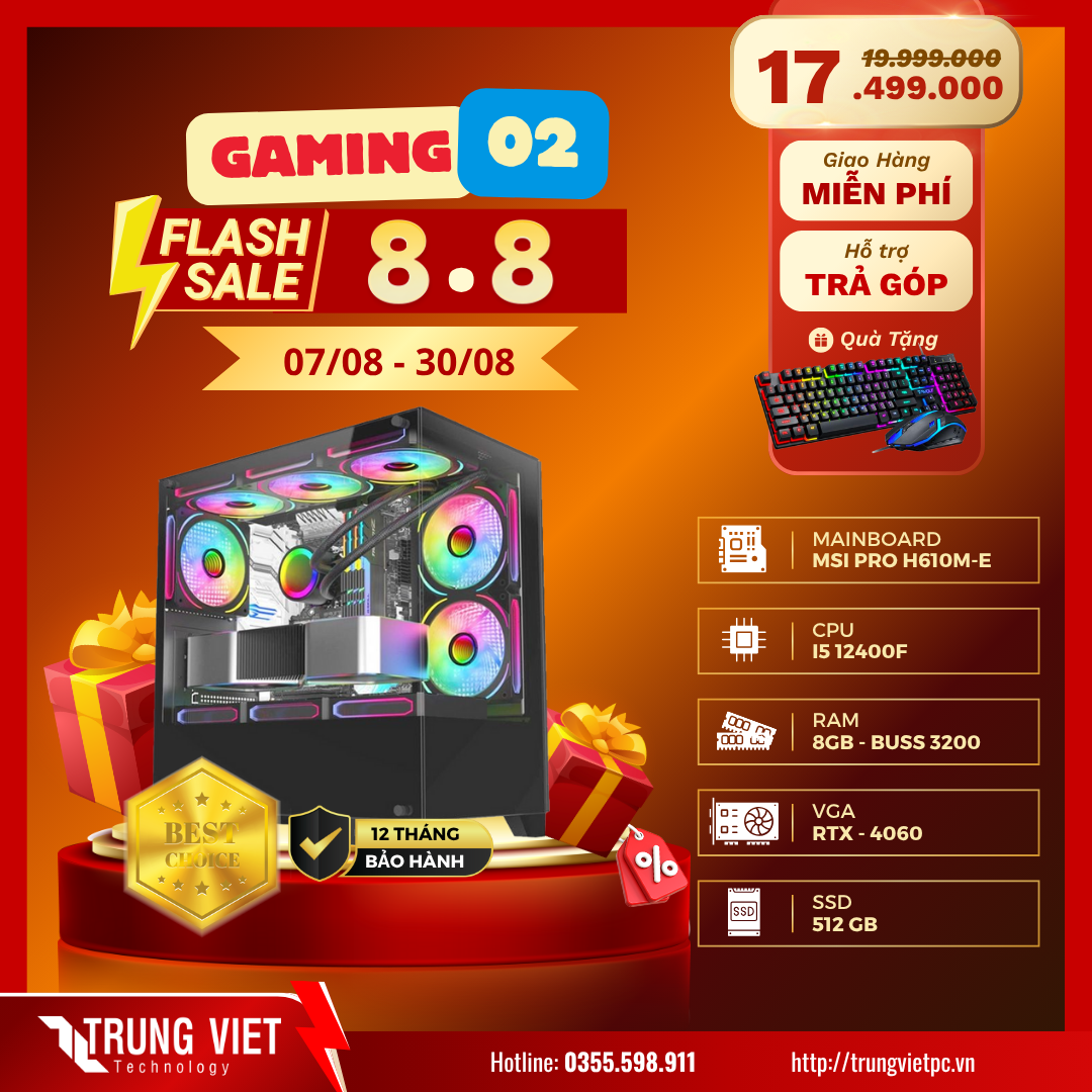 BỘ MÁY TÍNH CHUYÊN GAMING 02 - GIÁ RẺ