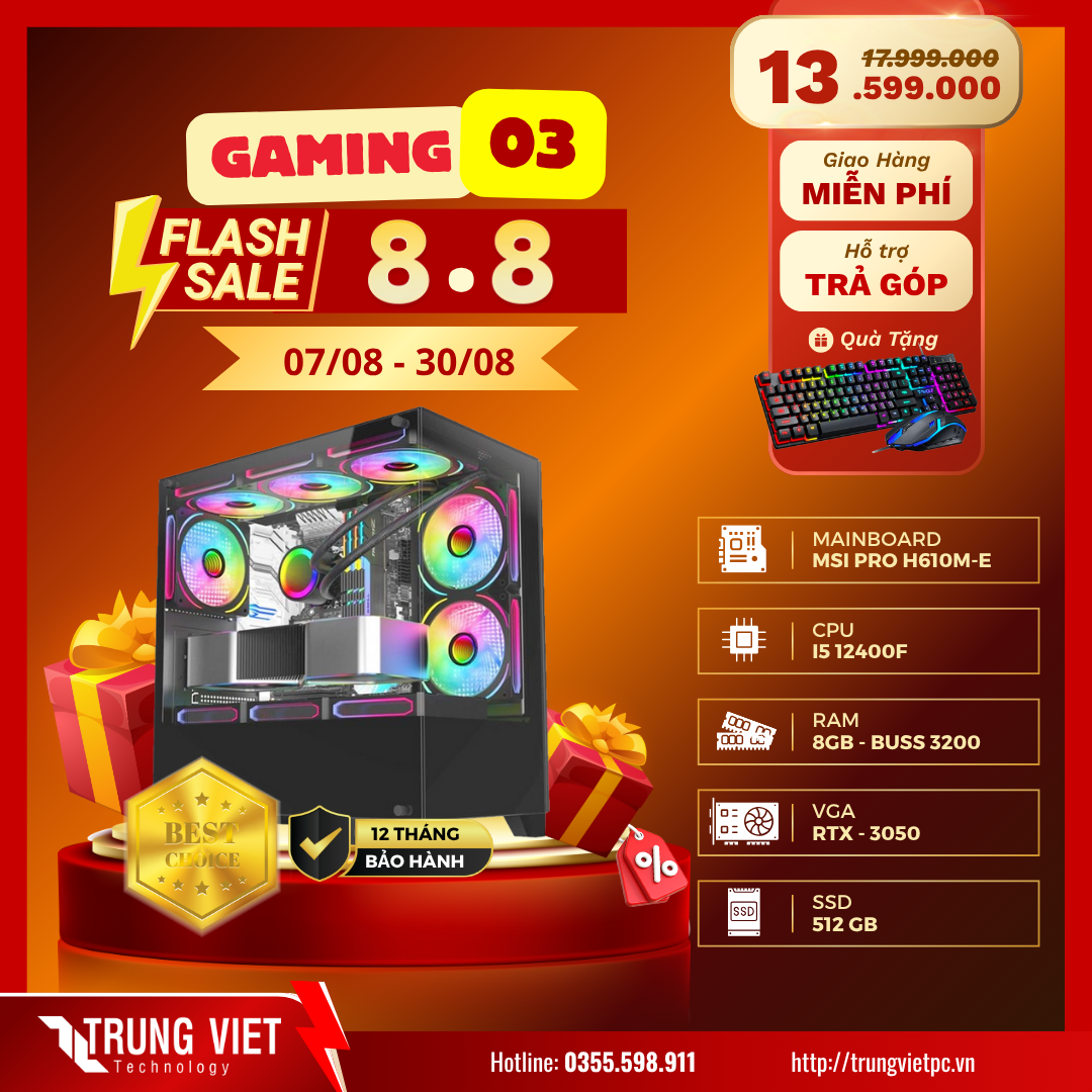 BỘ MÁY TÍNH CHUYÊN GAMING 03 - GIÁ RẺ