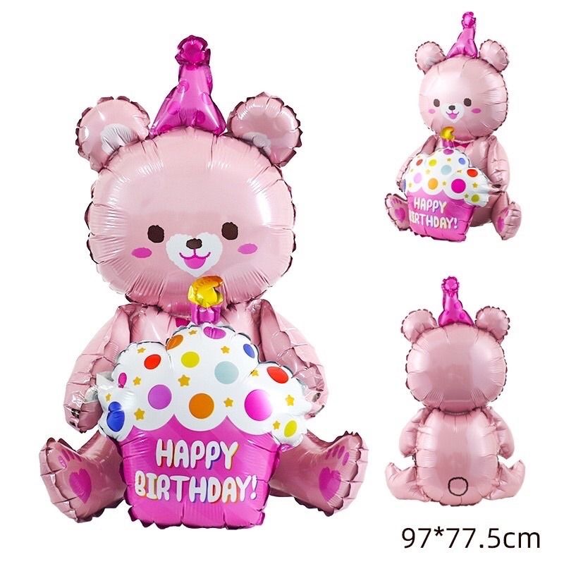 Bong bóng hình gấu cupcake