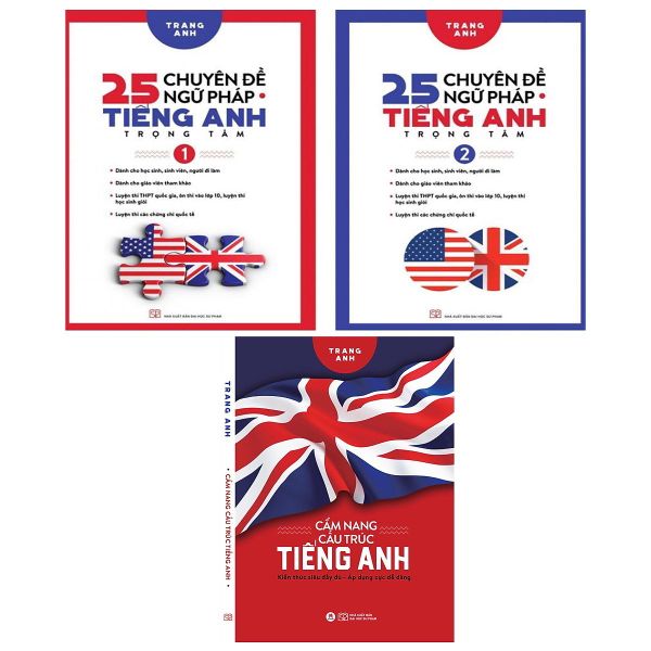 Combo 3 Cuốn 25 Chuyên Đề Ngữ Pháp Tiếng Anh Trọng Tâm + Cẩm Nang Cấu Trúc Tiếng Anh - Trang Anh