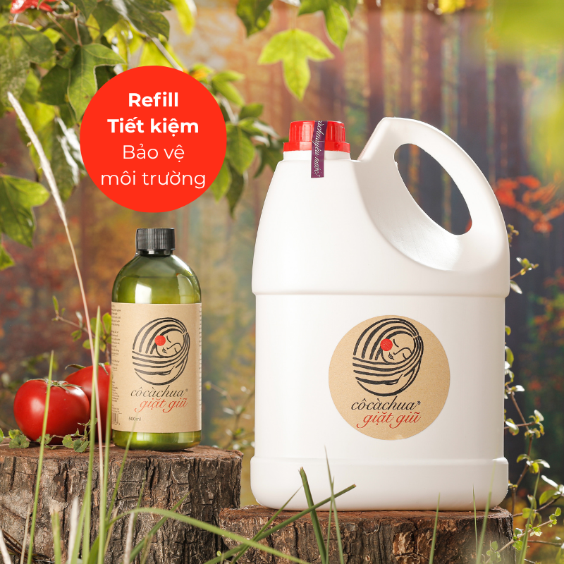 Combo Giặt giũ Truyền thống, can 4L và chai 500ml, Refill tiết kiệm
