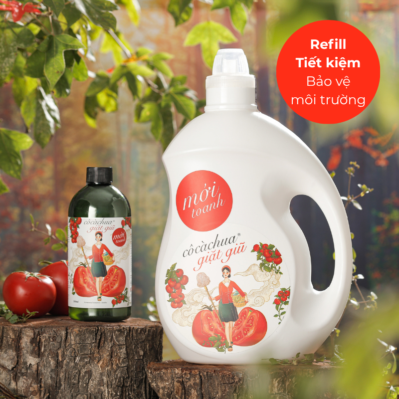 Combo Giặt Giũ Mới toanh, can 3,8L và chai 500ml, Refill tiết kiệm