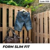 Quần Short Jeans Nam S129 – Xanh Wash Sáng Co Giãn Thoải Mái