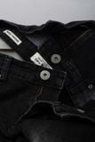 Quần Short Jean Nam S132-S133 | Màu Đen Wash Bạc, Co Giãn, Form Regular