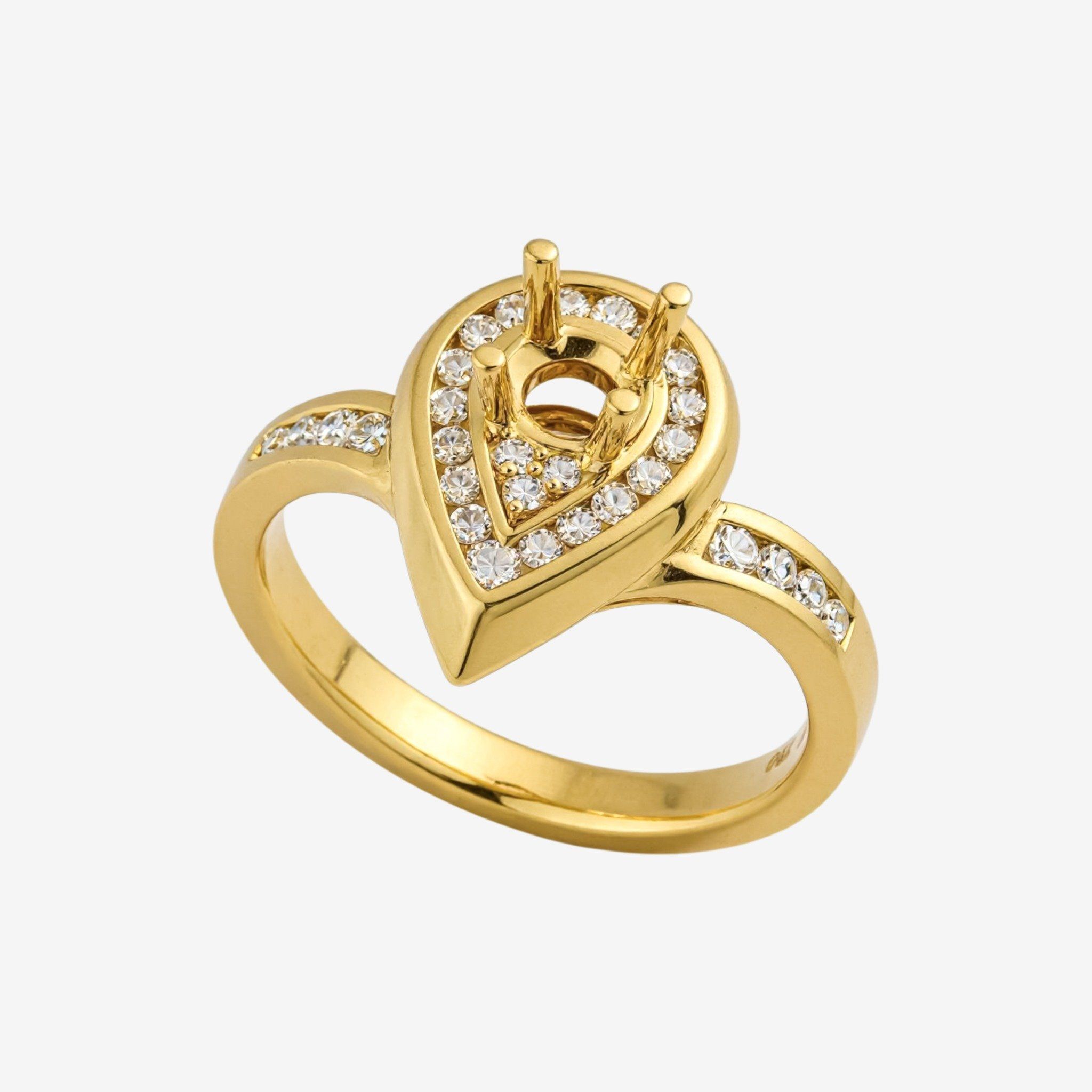WATERDROP SEMI-SET RING