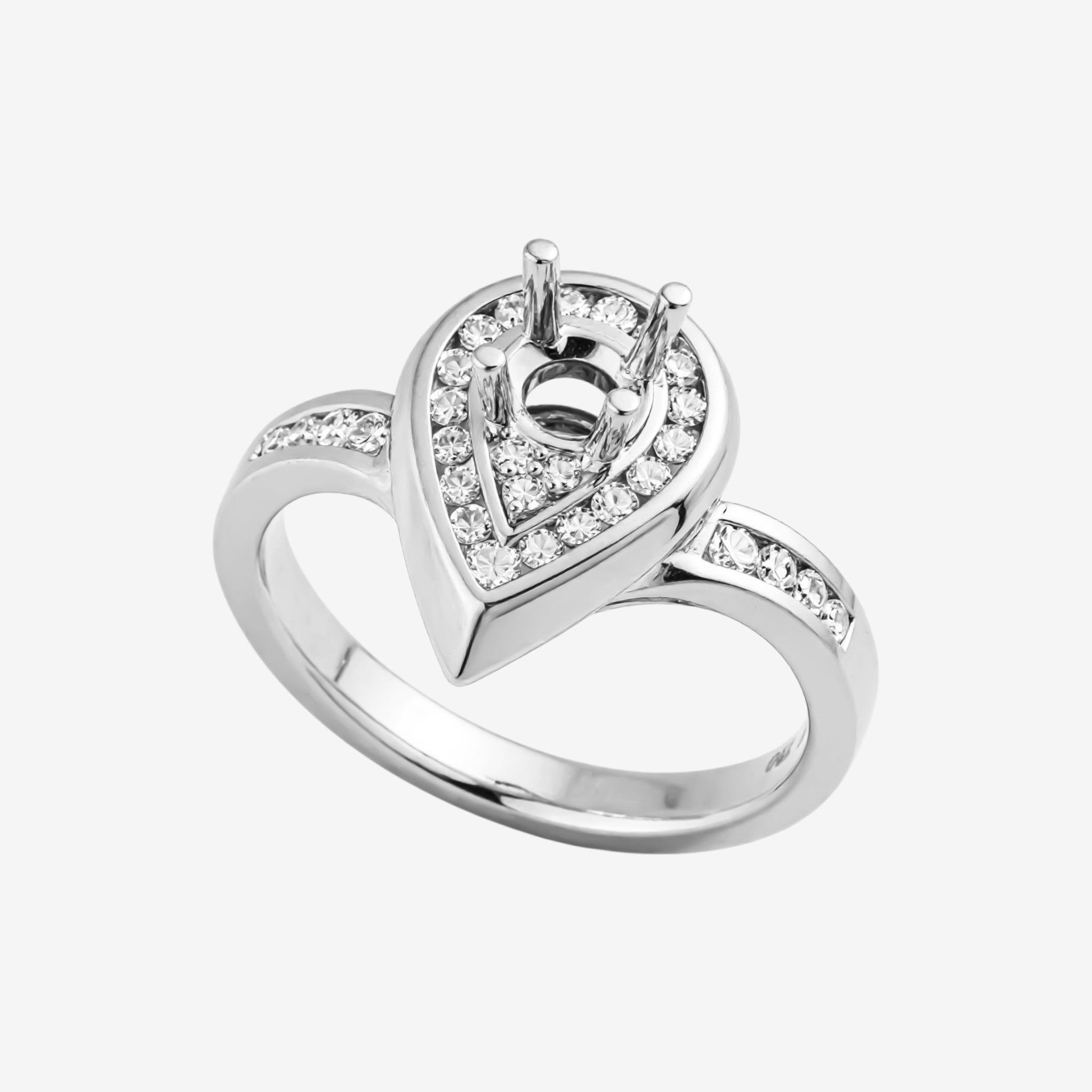 WATERDROP SEMI-SET RING