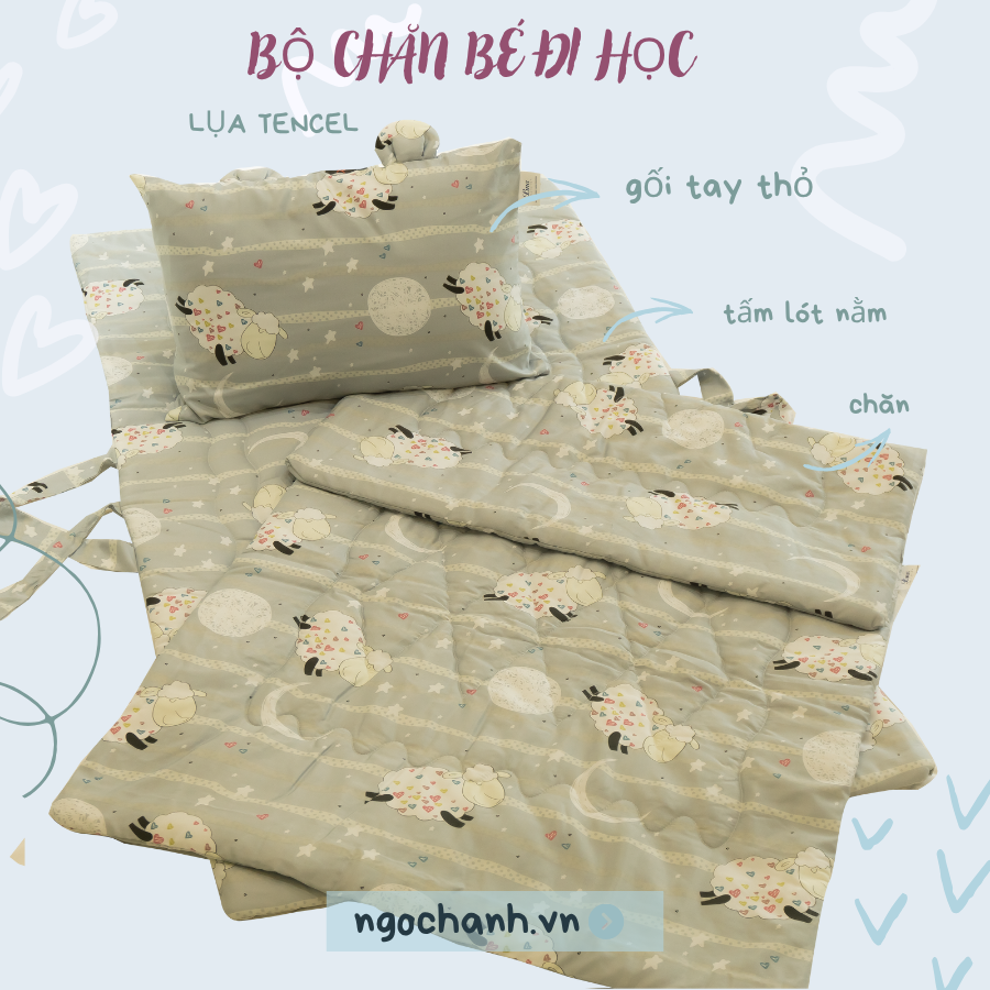 Bộ chăn cho bé đị học - Chăn em bé Ngọc Hạnh Bedding