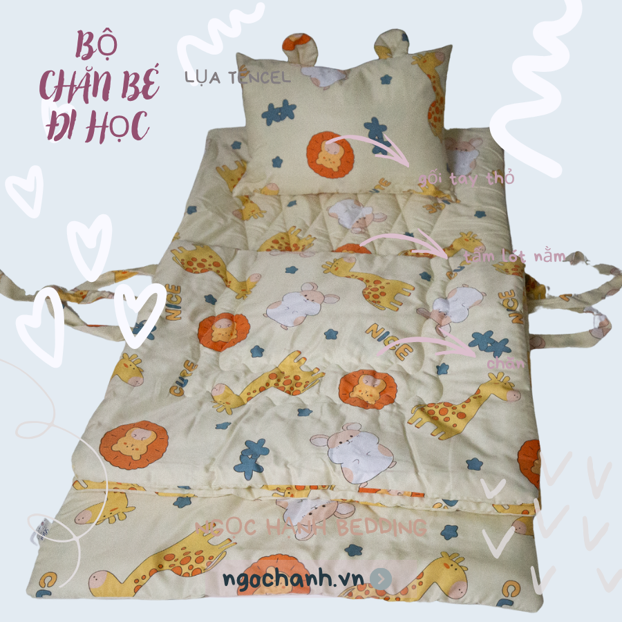 Bộ chăn cho bé đị học - Chăn em bé Ngọc Hạnh Bedding