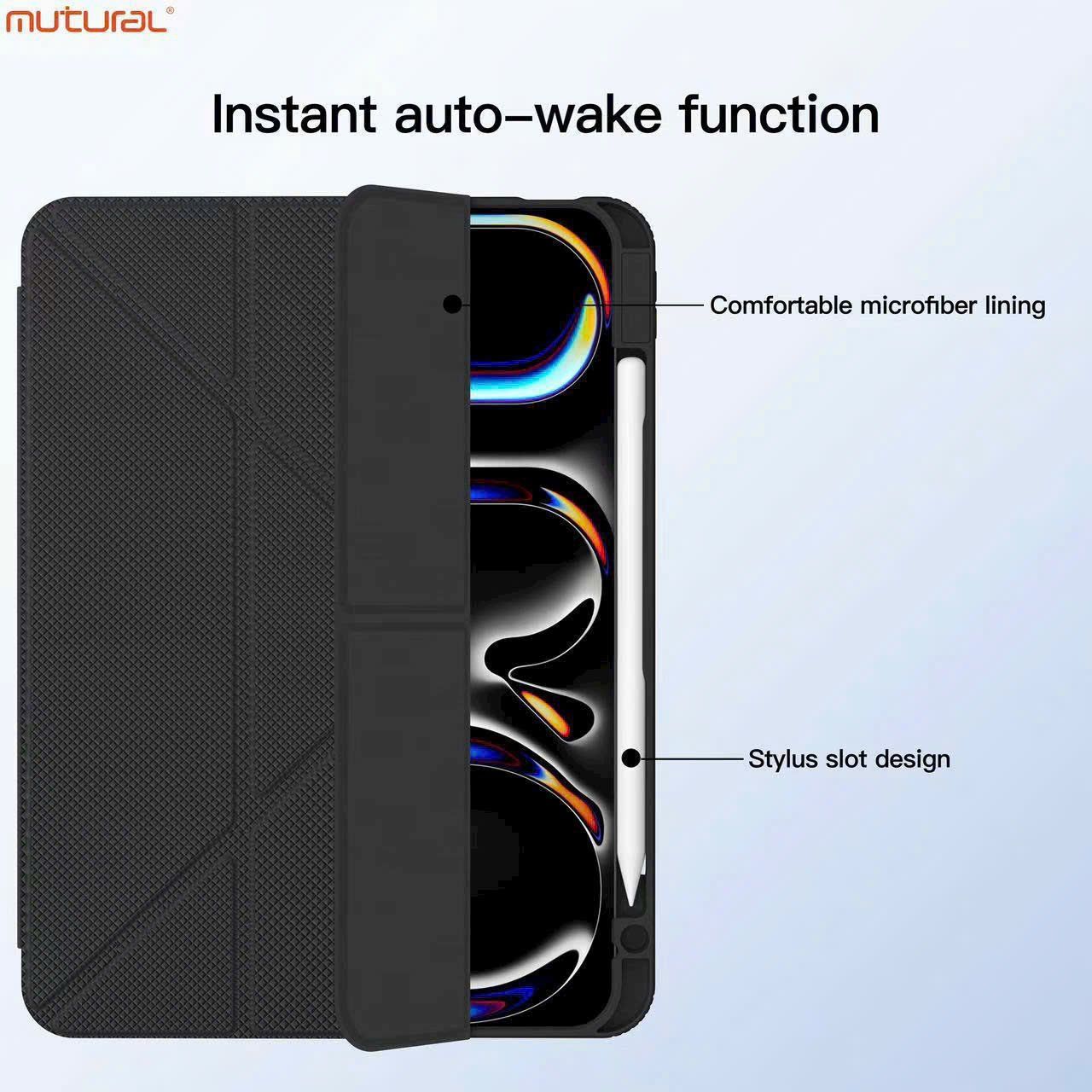 Bao Da iPad Gen 11(A16) Mutural Diamon-Đen