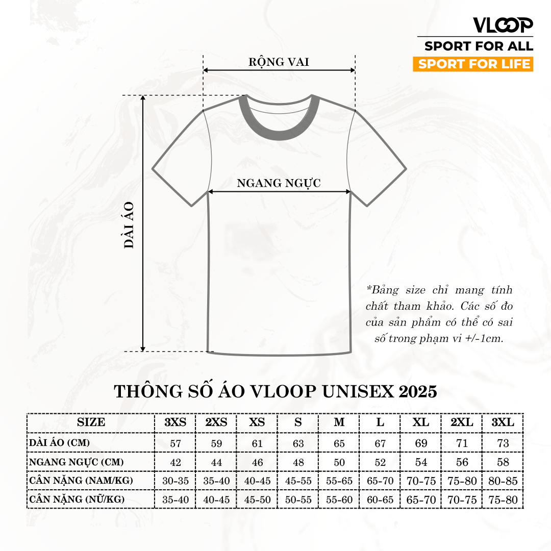 ÁO THỂ THAO CỔ TRÒN VLOOP - BỘ SƯU TẬP X INFINITY V02 - 2025
