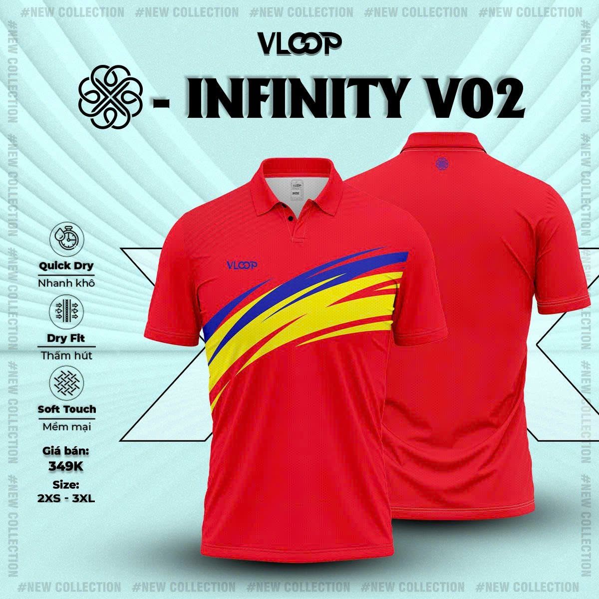 ÁO THỂ THAO CỔ POLO VLOOP - BỘ SƯU TẬP X INFINITY V02 - 2025