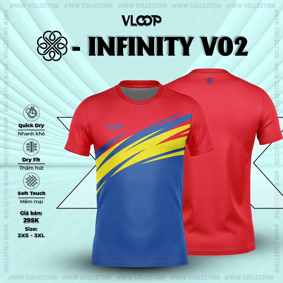ÁO THỂ THAO CỔ TRÒN VLOOP - BỘ SƯU TẬP X INFINITY V02 - 2025