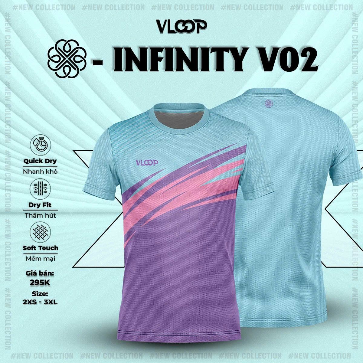 ÁO THỂ THAO CỔ TRÒN VLOOP - BỘ SƯU TẬP X INFINITY V02 - 2025
