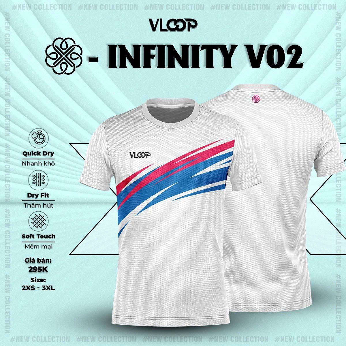 ÁO THỂ THAO CỔ TRÒN VLOOP - BỘ SƯU TẬP X INFINITY V02 - 2025